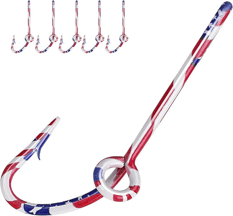 THKFISH Fishing Hooks Hat, 5PCS Pins for Fishing Hat Hook Clip Gold Fish Hook Hat Clip Fish Hooks for Hat,Tie Clips - Image 1